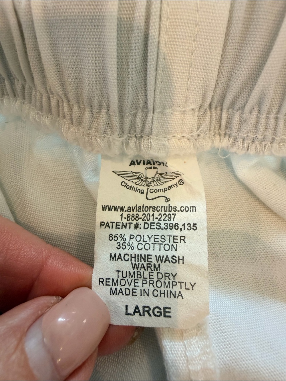 Aviator Scrub Cargo Pants White Medical Uniform Utility Pants Large - Picture 7 of 10